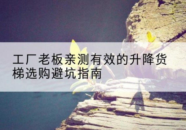 饶阳升降货梯怎么选-工厂老板亲测有效的升降货梯选购避坑指南